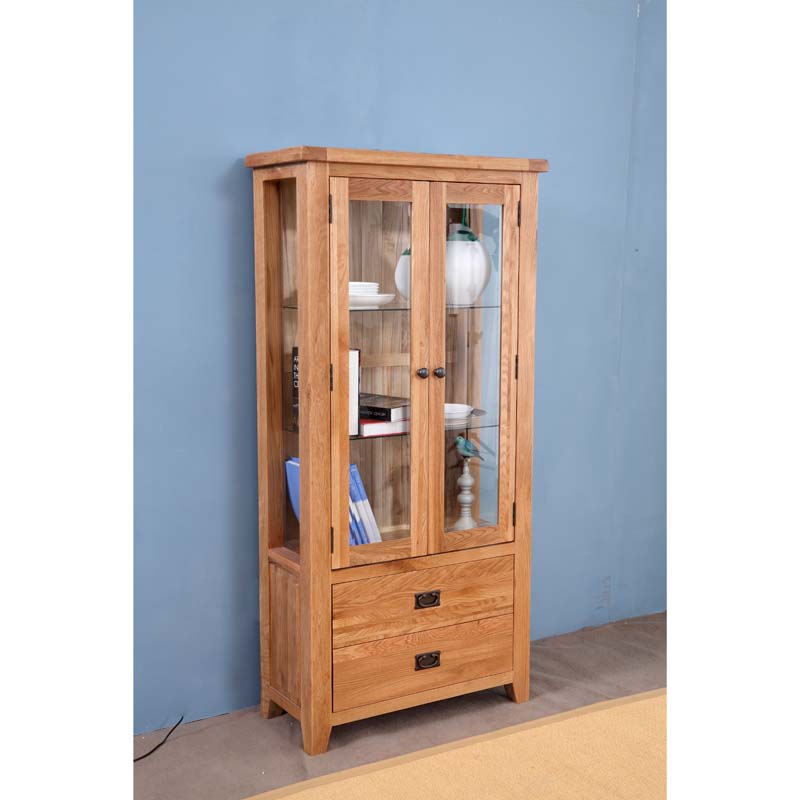 Pedesaan Oak Kabinet Tampilan