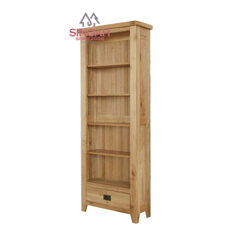 Rak Buku Gedhe Oak Rustic